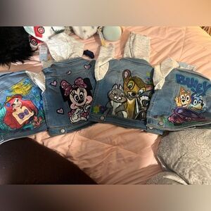 Brand new with tags Hand Painted by ME!  Denim Jacket with Gray Sleeves and hood